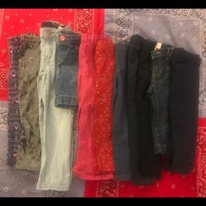 Lot of eleven Girls 3T pants/Capris/shorts